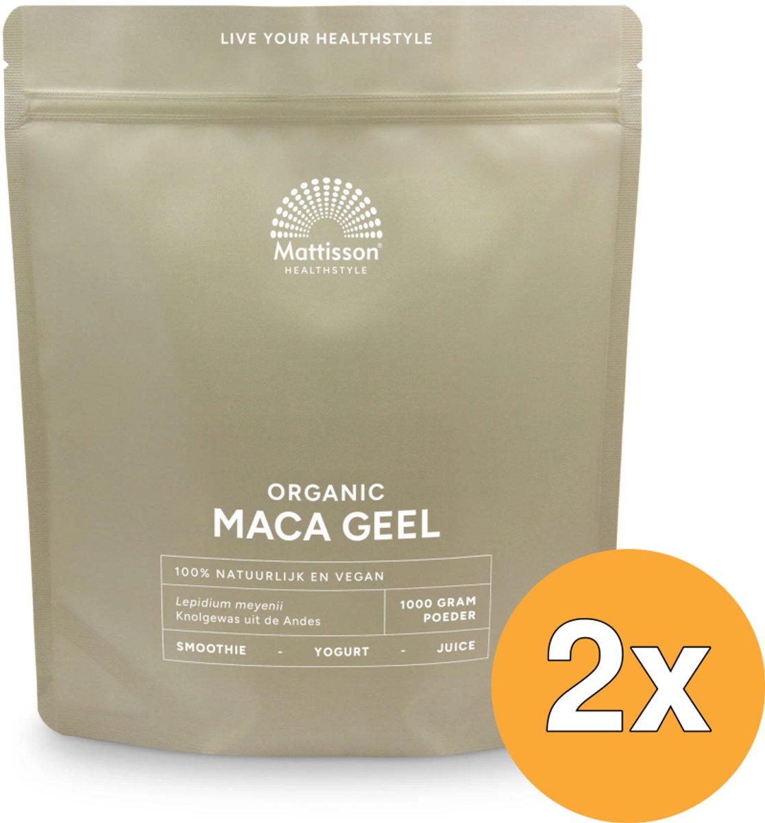 2x Mattisson Maca Poeder Bio (1000 gr)