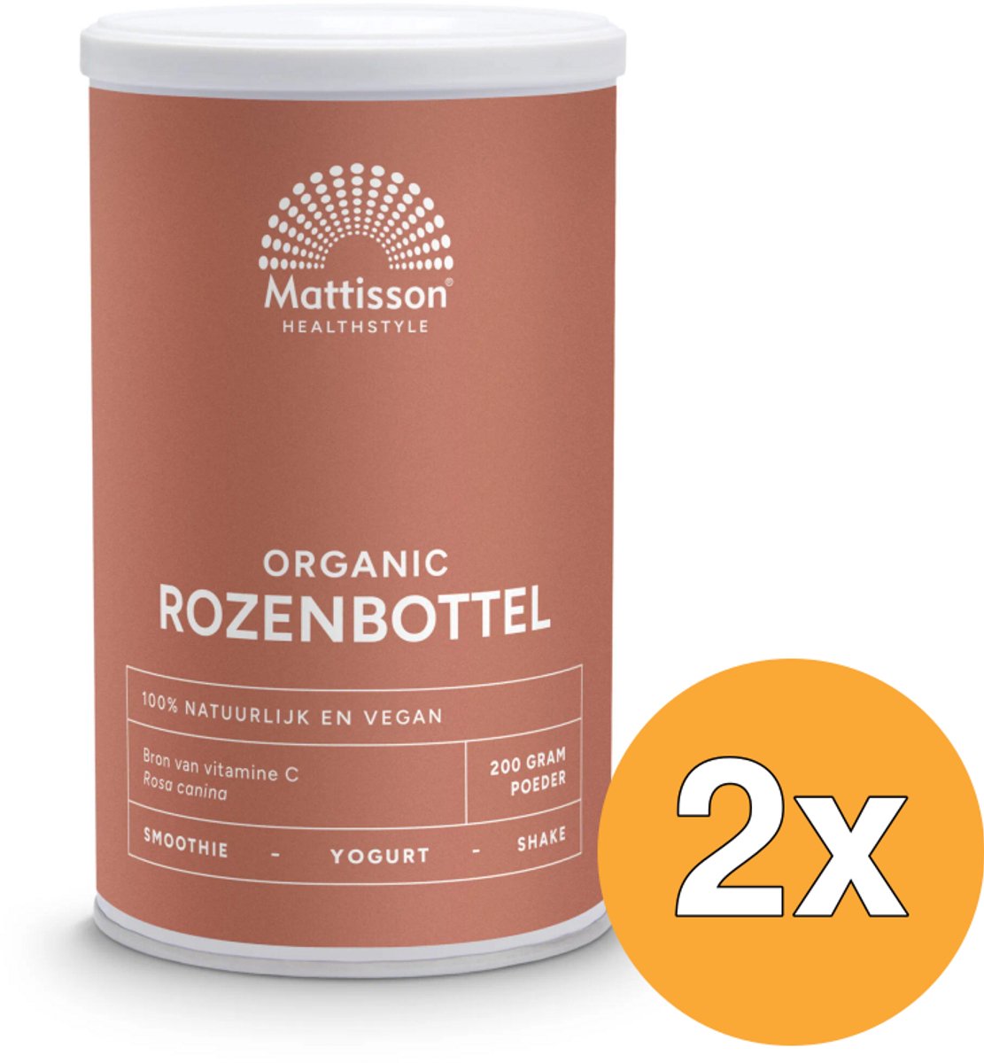 2x Mattisson Rozenbottel Poeder Biologisch (200 gr)
