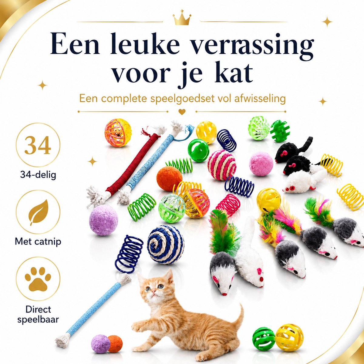 BronStore Twenty4seven Kattenspeelgoed Set 34 Stuks thumbnail 6