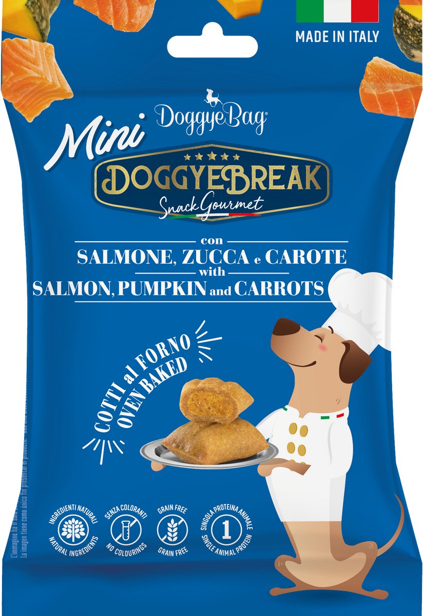 DoggyeBag Doggyebreak Mini Zalm Pompoen - Hondensnack - 60 g