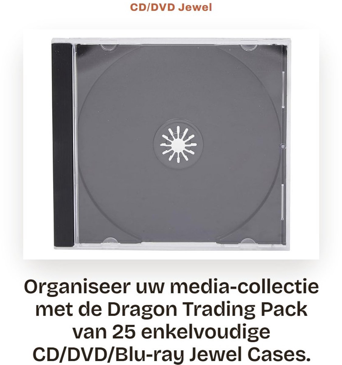 Dailygoods- CD/DVD Hoes Professionele Kwaliteit - Jewel Case - 10.4mm - Pack van 25 - Zwart - Betrouwbare Bescherming