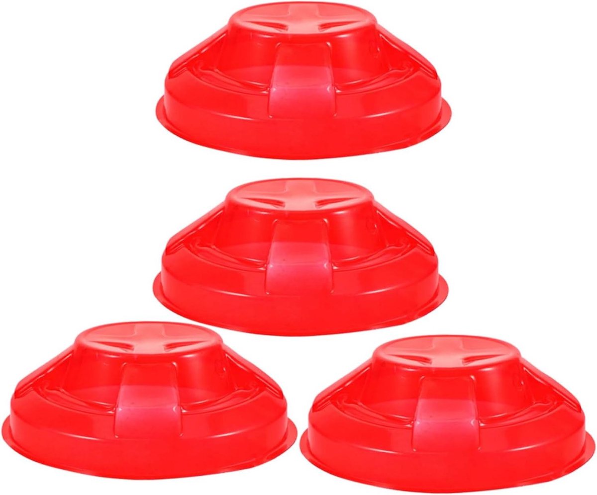 Detectorbeschermhoezen - Melder afdekking - Veiligheid thuis - Verfsensor beschermer - 4 stuks - Rood