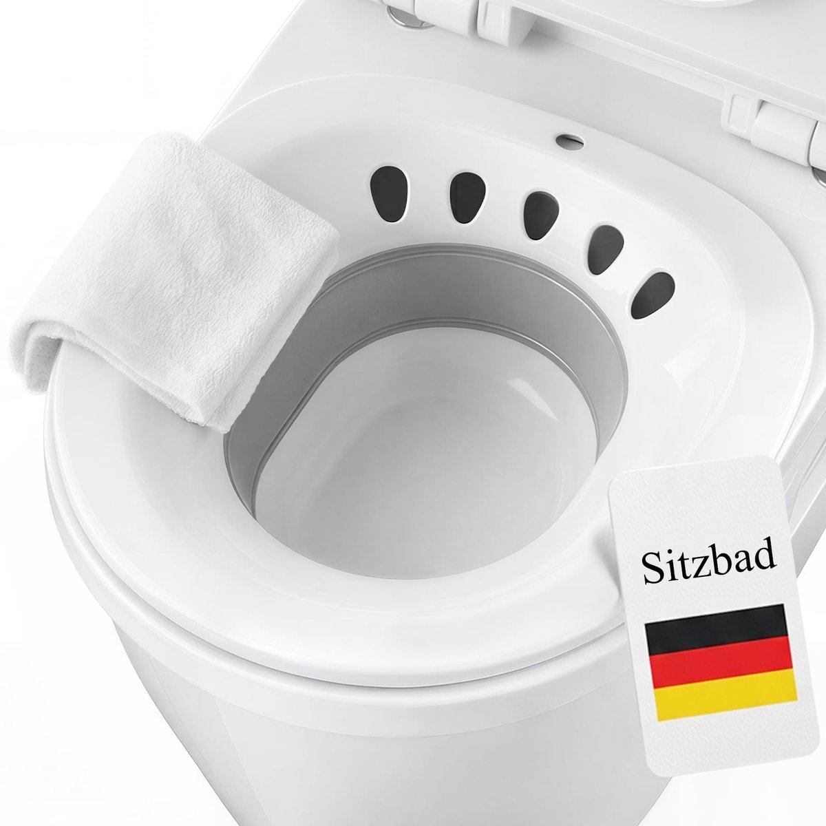 Dailygoods- Zitbad Opvouwbaar - Zitbad voor Volwassenen - Zitbad voor Aambeien - Zitbad voor Postpartale Zorg - Antislip - Lichtgewicht en Compact - Zitbadje