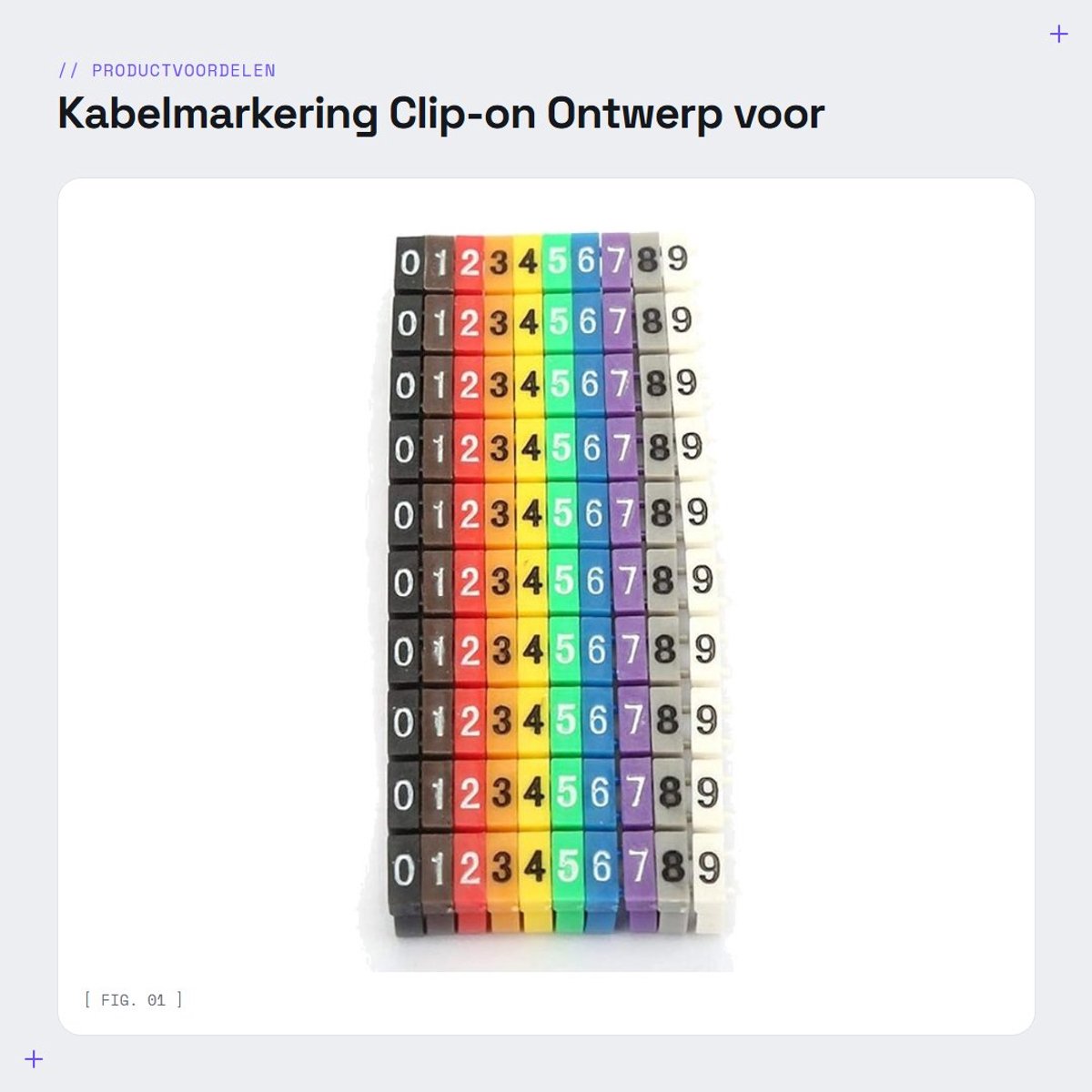 Dailygoods- Kabelmarkering Clip-on-ontwerp - Draadnummermarkering - Kunststof - 10 Stuks - Geschikt voor 0,75-7,0 mm - Duurzaam materiaal - Draadmarkering