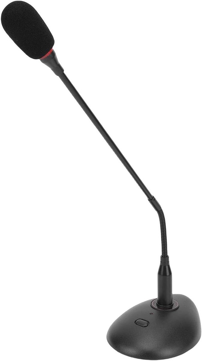 Nekmicrofoon - Conferentiemicrofoon - Professioneel Geluid - Flexibele Gooseneck - 47 cm - Zwart