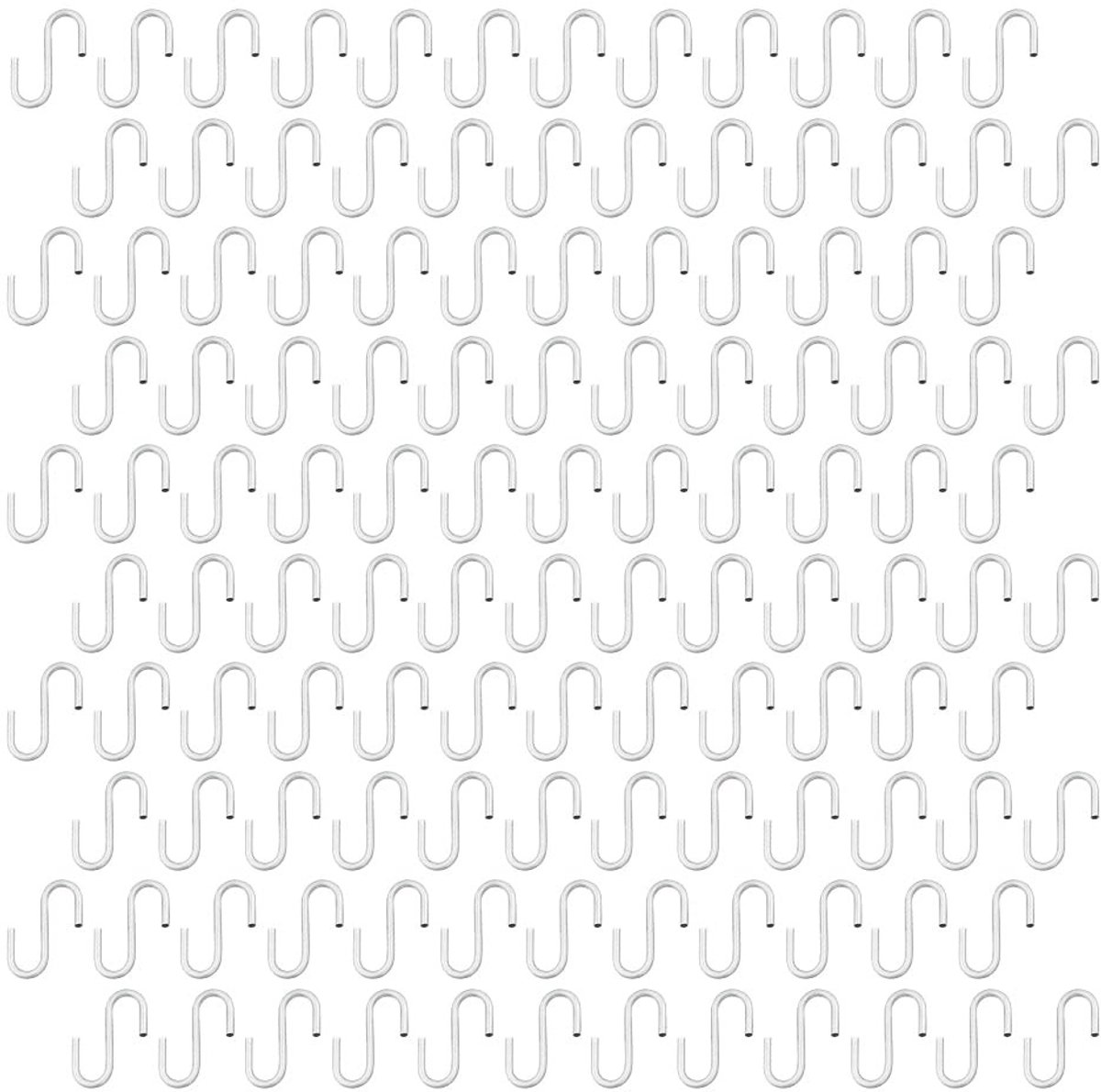 Dailygoods- S-haken 120 stuks - Zilverkleurige S-vormige haken - Multifunctionele ophanghaken - Voor binnen/buiten gebruik - Eenvoudig te bevestigen zonder boren