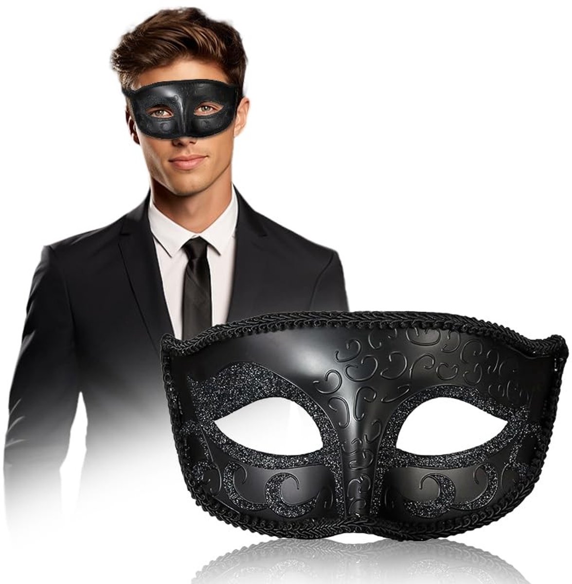 Dailygoods- Venetiaans Masker - Stijlvol Gemaakt - Maskerbal - Carnaval Masker - Halloween Masker - Elegante Pasvorm - Duurzaam Materiaal - Carnavalsmasker
