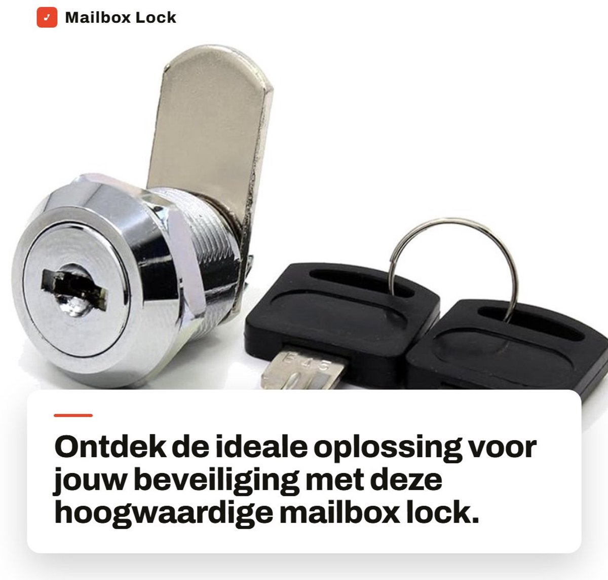 Dailygoods- Brievenbus Slot 16 mm - Meubel Slot - Kast Slot - Veiligheid - Sleutels - Roestvrij Staal - Eenvoudige Installatie - Kastslot