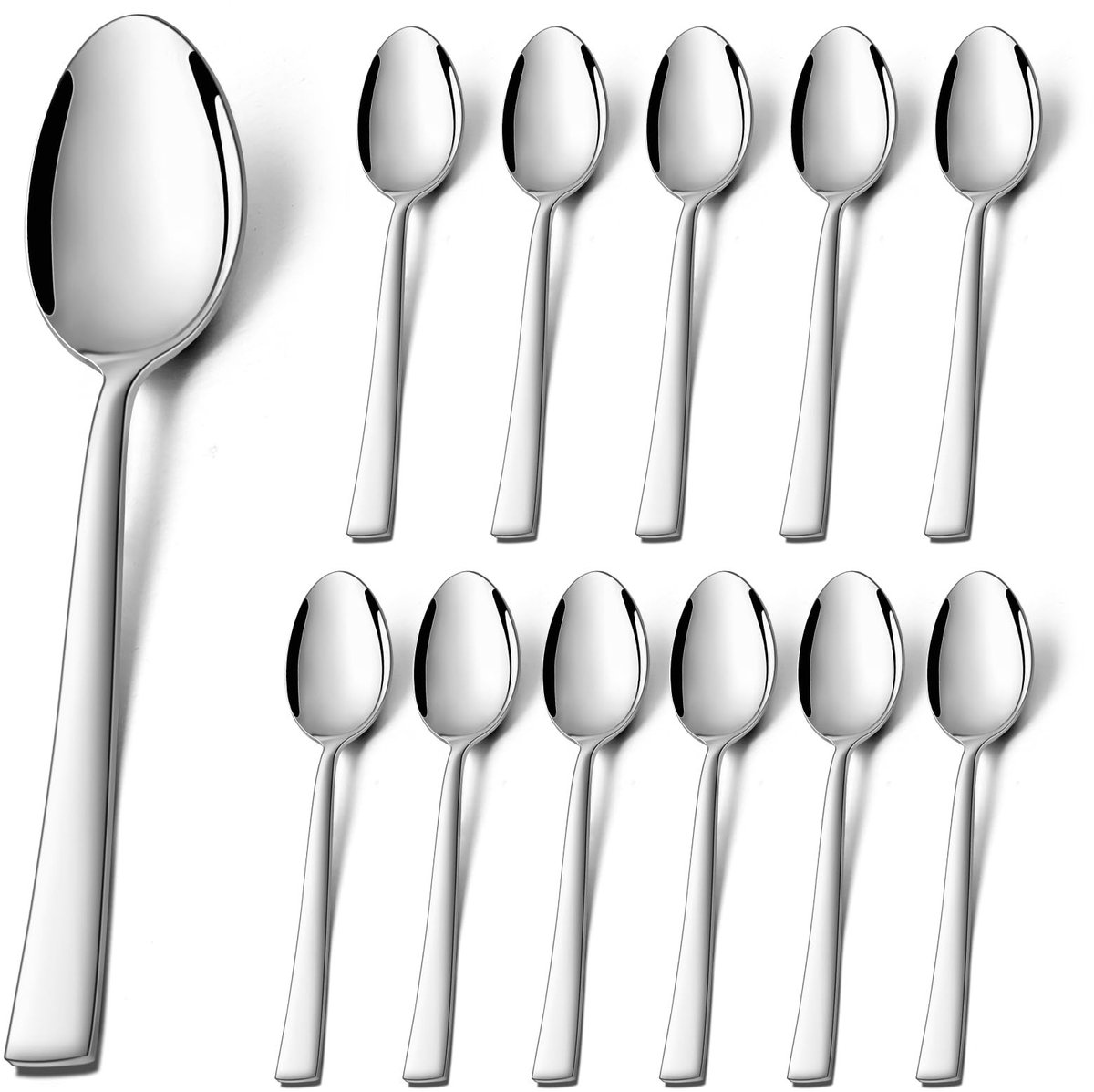 Dailygoods - Theelepels Set van 12 - Roestvrij Stalen Koffielepels