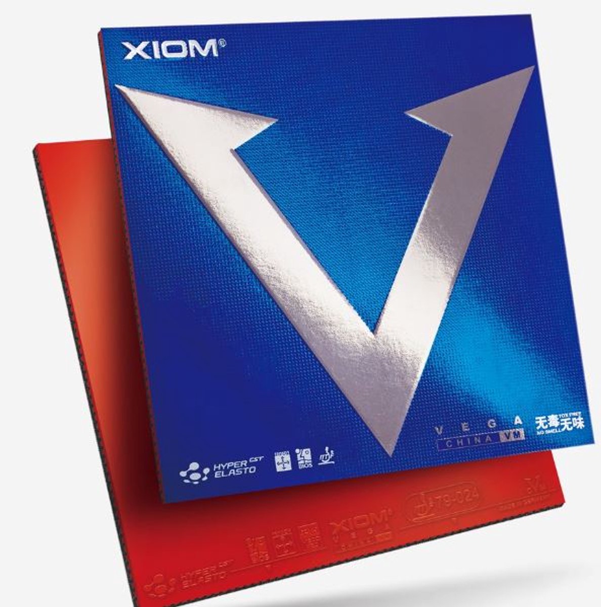 Xiom Vega China - Zwart - Max - Tafeltennis Rubbers