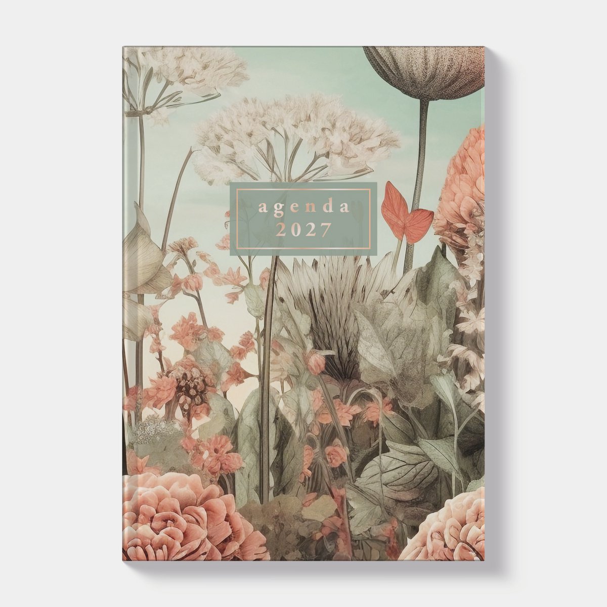 Hobbit - Mini Agenda 2027 - Zakagenda A7 (7,5 x 10,5 cm) - 1 week op 2 pagina's - Kleine agenda - Harde kaft - Veldbloemen