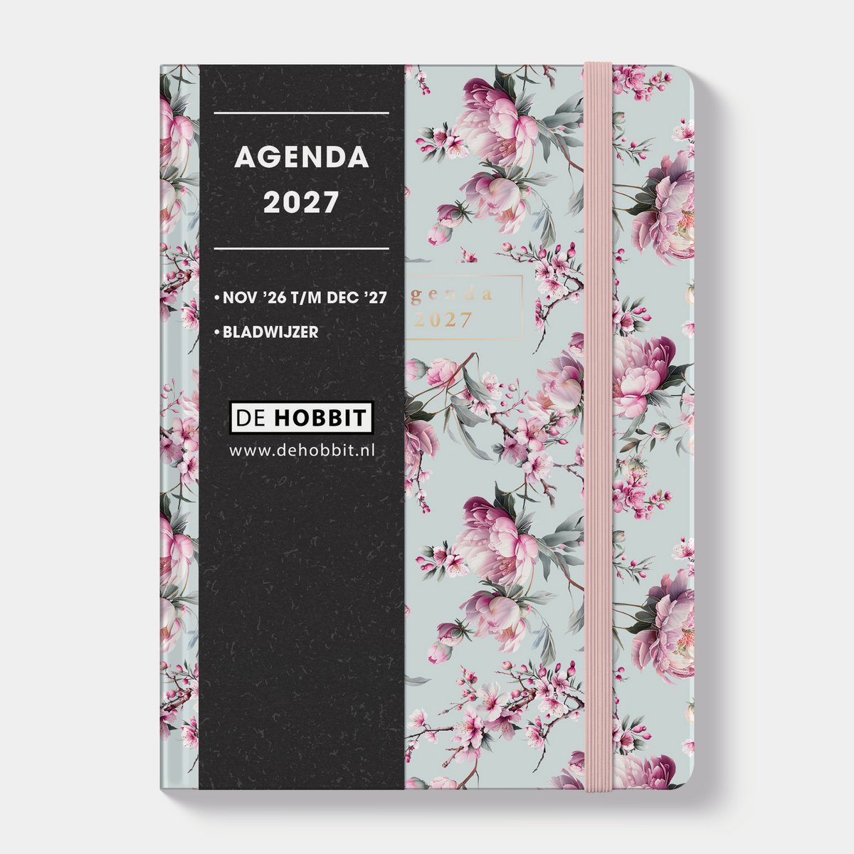Hobbit - Soft Pocket Agenda 2027 - Agenda A6 (14 x 10,5 cm) - A6 agenda met zachte kaft - 1 week op 2 pagina's - Kersenbloesem