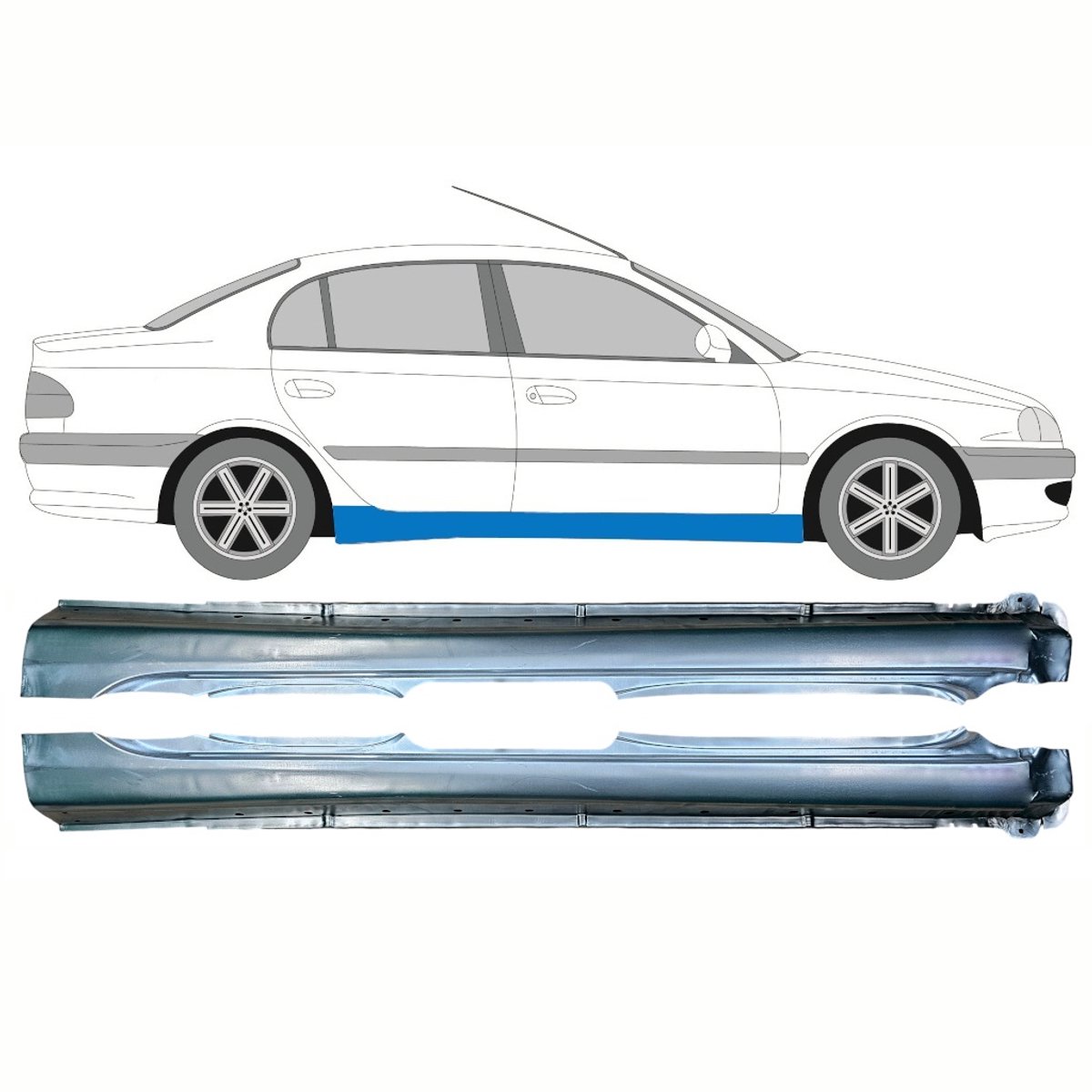 Volledige dorpel voor Toyota Avensis T22 1997-2003 / Links + Rechts / Set