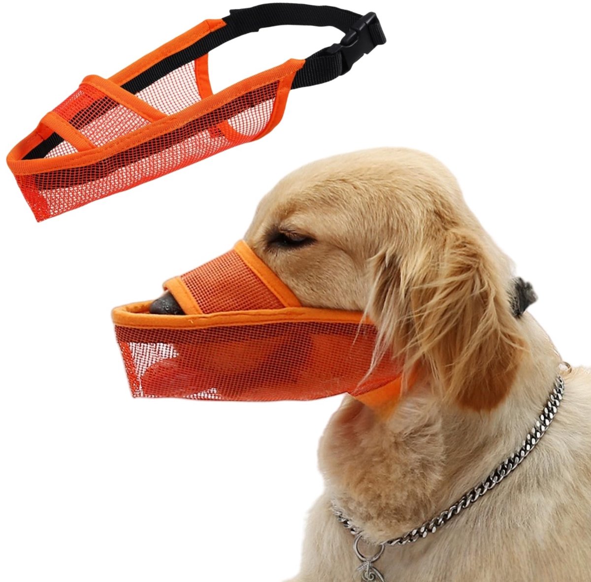 Dailygoods- Muilkorf Zachte Mesh - Muilkorf Kleine Hond - Muilkorf Middelgrote Hond - Muilkorf Grote Hond - Duurzaam PVC - Lichtgewicht en Opvouwbaar - Hondensnuit
