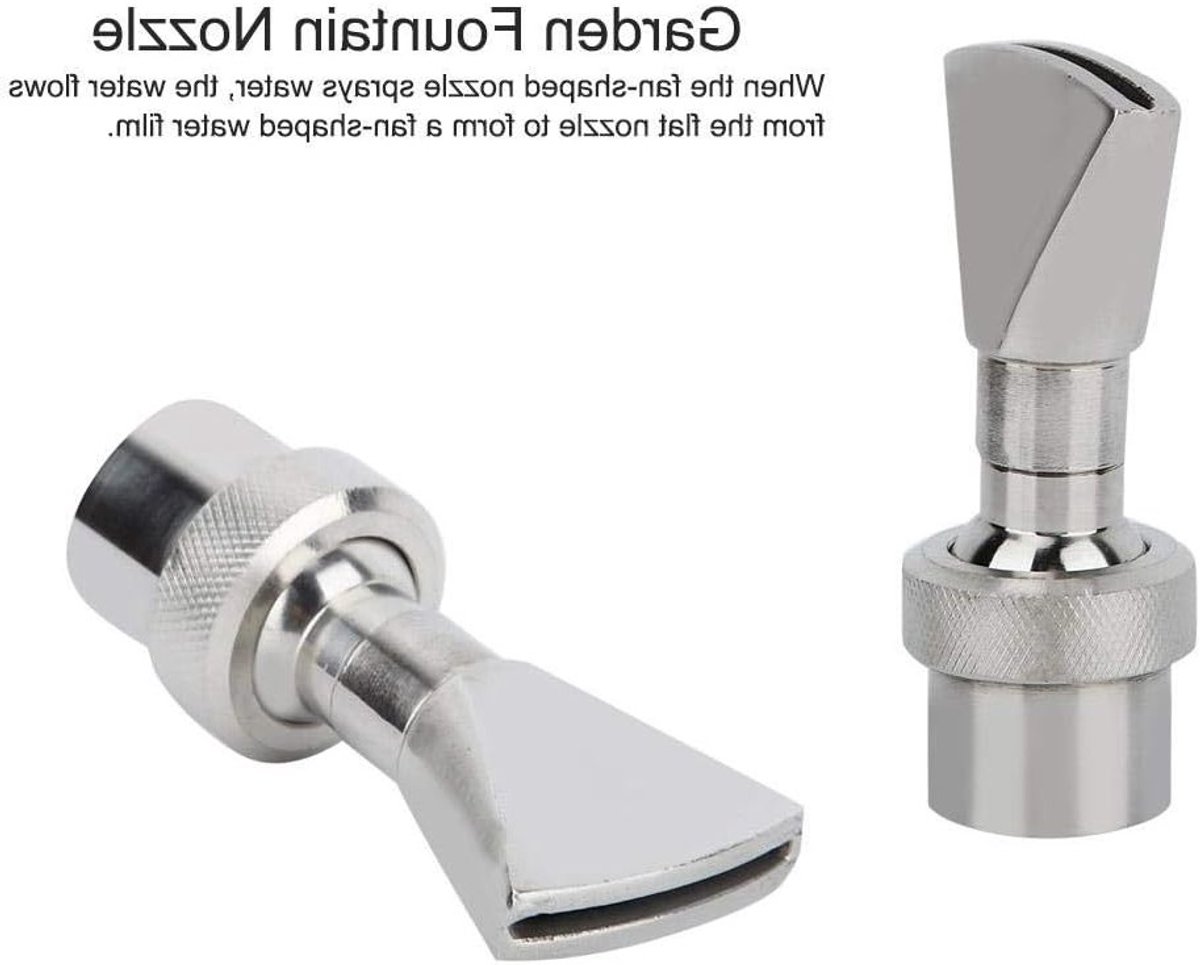 Tuinsproeier met fanvormige nozzle - RVS fonteinsproeier voor vijver en tuin, 6 inch DN20, waterverneveling