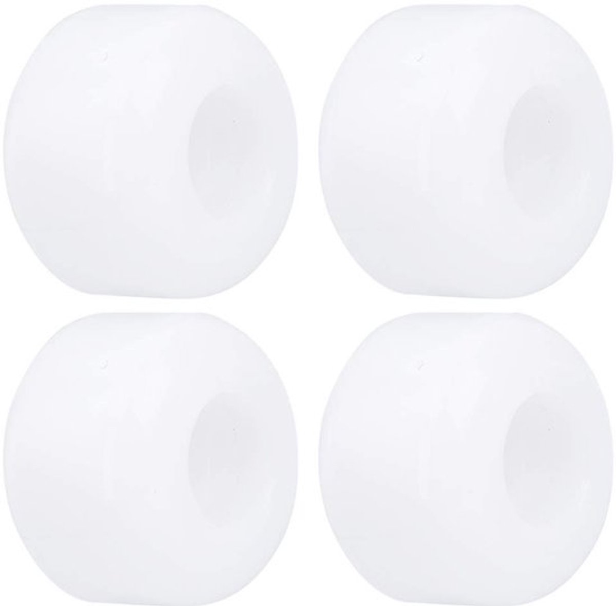 Skateboard Wielen 50mm 4 Stuks Hoog Elastisch PU – Vervangingsaccessoires Geschikt voor skateboards Skate-uitrusting Wit
