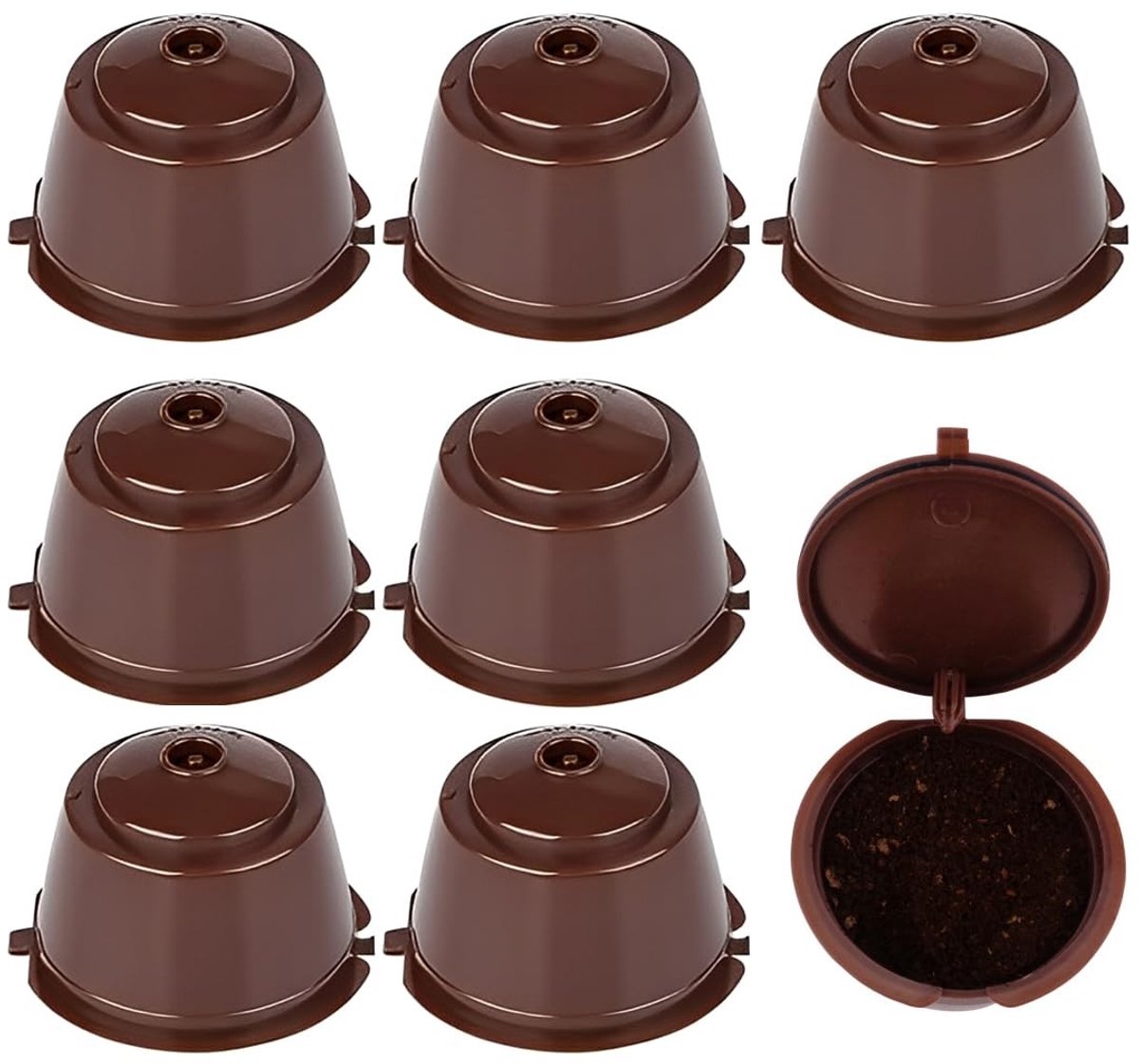 Dailygoods - 8 Herbruikbare Koffiecapsules - Compatibel met Koffiezetapparaat