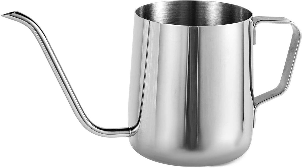 Stainless Steel Watering Can 350ml met Lange Tuit voor Binnen- en Buitentuinen, Ideaal voor Bloemen en Bonsai