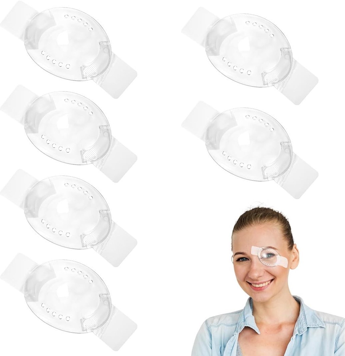 Dailygoods- Oogbescherming 6 stuks - Kunststof - Veilig voor de ogen - Gemakkelijk te reinigen - Comfortabel - Duurzaam materiaal - Oogmasker