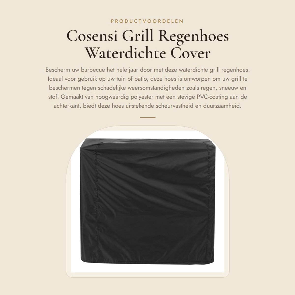Dailygoods- Grillhoes Waterdicht - BBQ Hoes - Barbecuehoes - Tuin Patio Bescherming - Duurzaam Polyester - 80x66x100cm