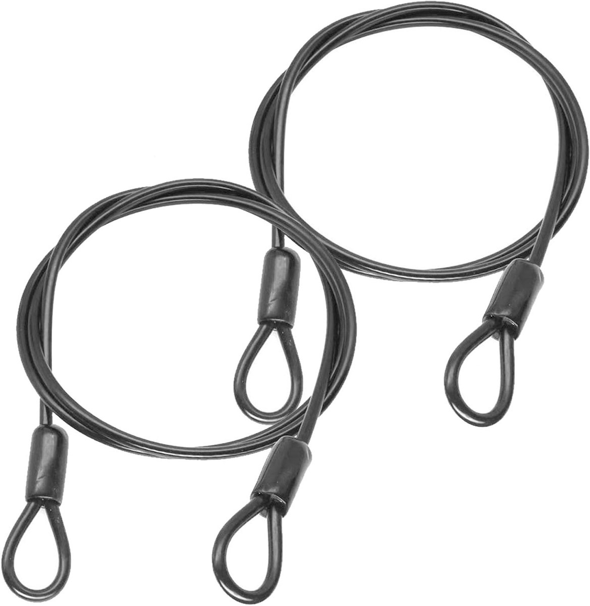 Duurzame 1.5 m x 5 mm Stalen Kabel met Oogjes voor Meubels, Fietsen en Anti-Diefstal Beveiliging, Geschikt voor Fietstrailers en Tuinmeubilair