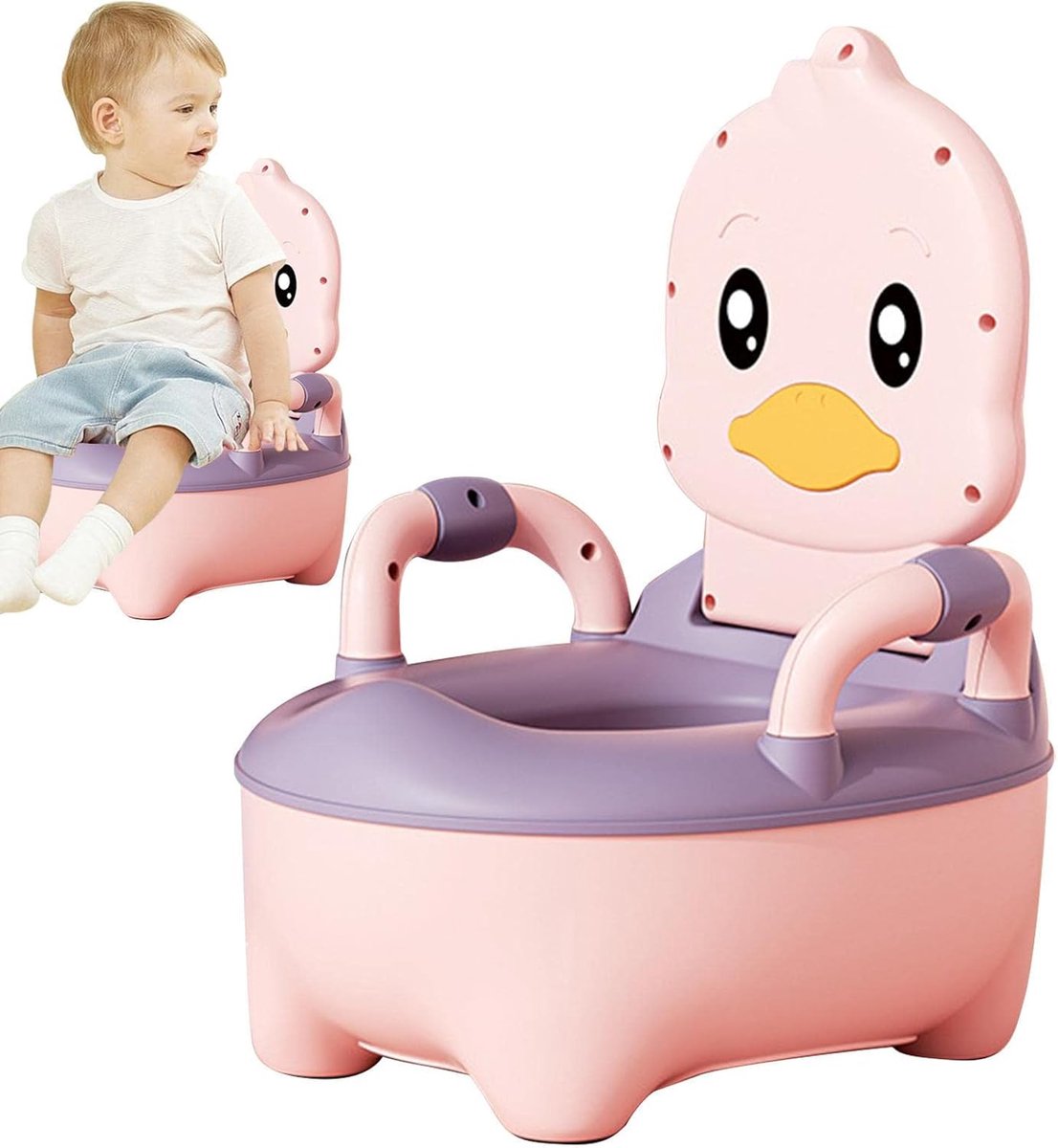 Kinderpotje - Reis Potje - Zindelijkheidstraining - Cartoon Vorm - 44 cm - Roze