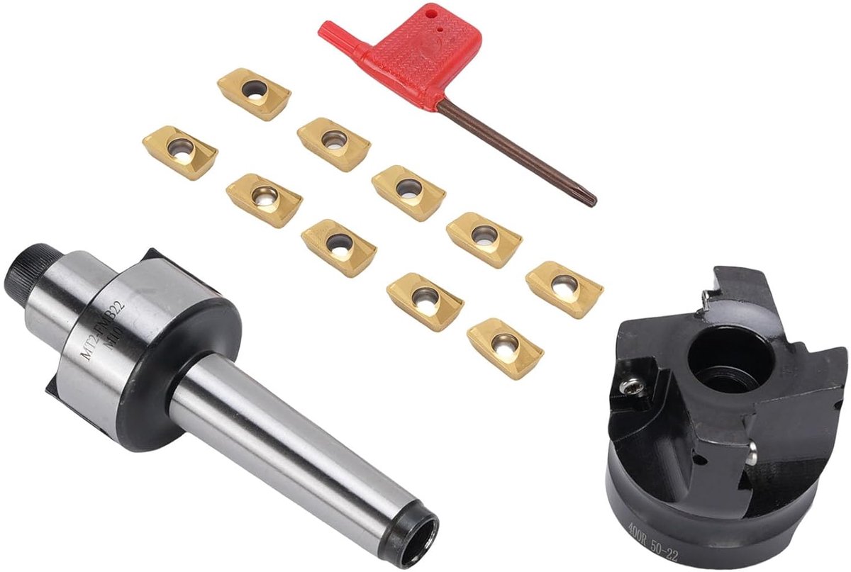 Vlakfrees Set - Metaalbewerking Gereedschap - Nauwkeurig Frezen - Hardmetalen Wisselplaten - 10 Stuks - Zilver