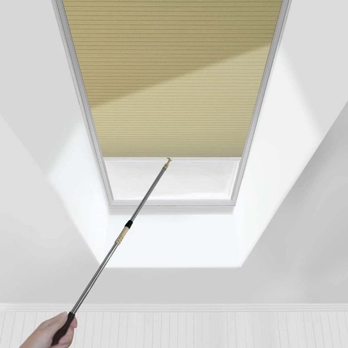 Raambekleding - Honingraat jaloezieën - Zonwering thuis - Half verduisterend - 90x120 cm - Beige geel