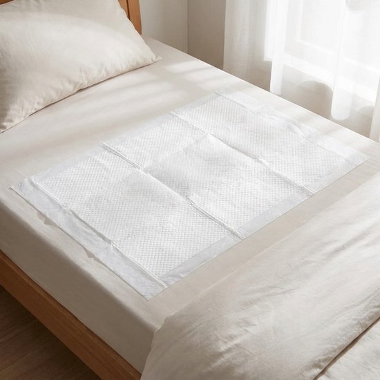 Incontinentie bed onderleggers - Wegwerp onderleggers - 60x90 cm - 25 stuks - Matrasbeschermers - Wit van Dependabilites — afbeelding 4