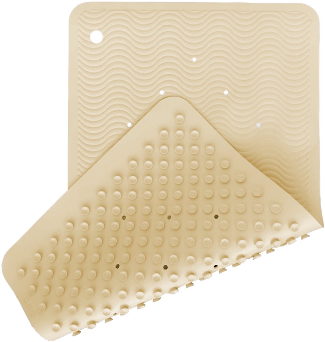 HEVEA Wave Badmat Rectangle - Sand