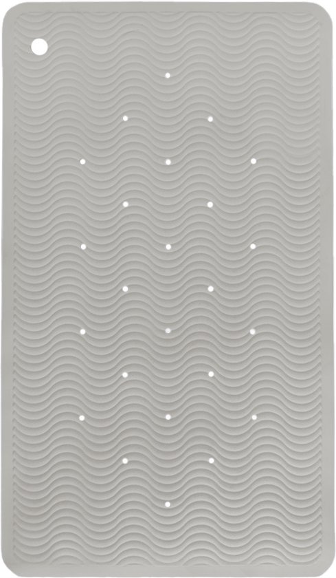 HEVEA Wave Badmat Rectangle - Granite