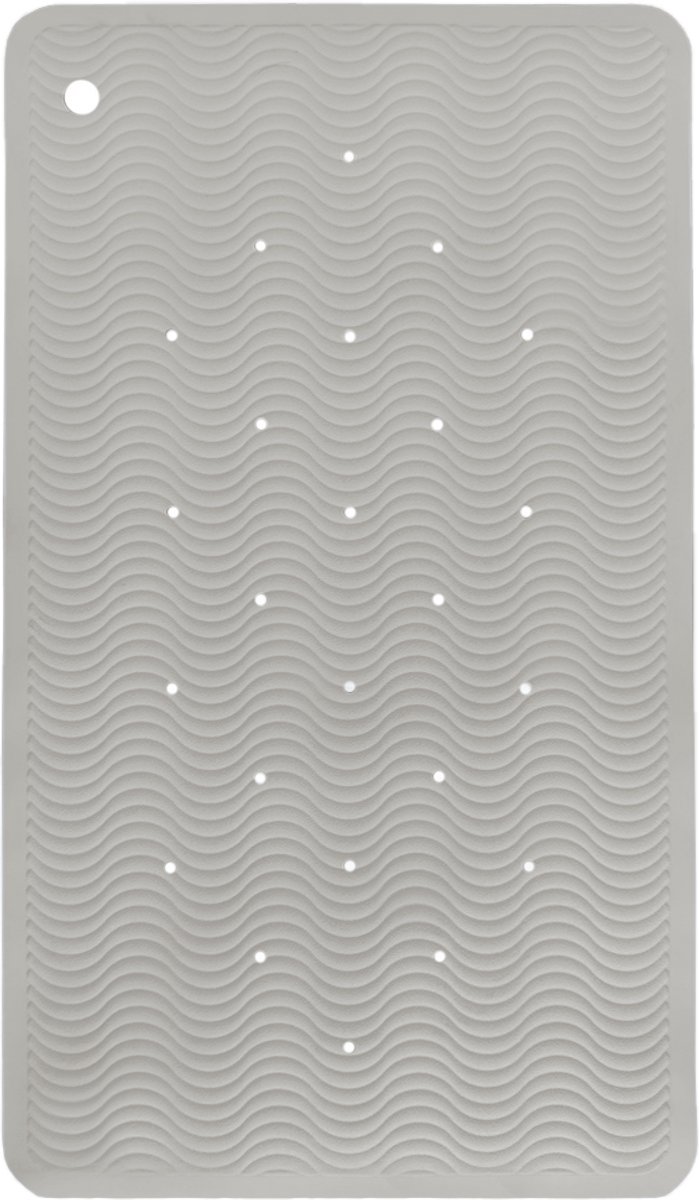 HEVEA Wave Badmat Rectangle - Granite