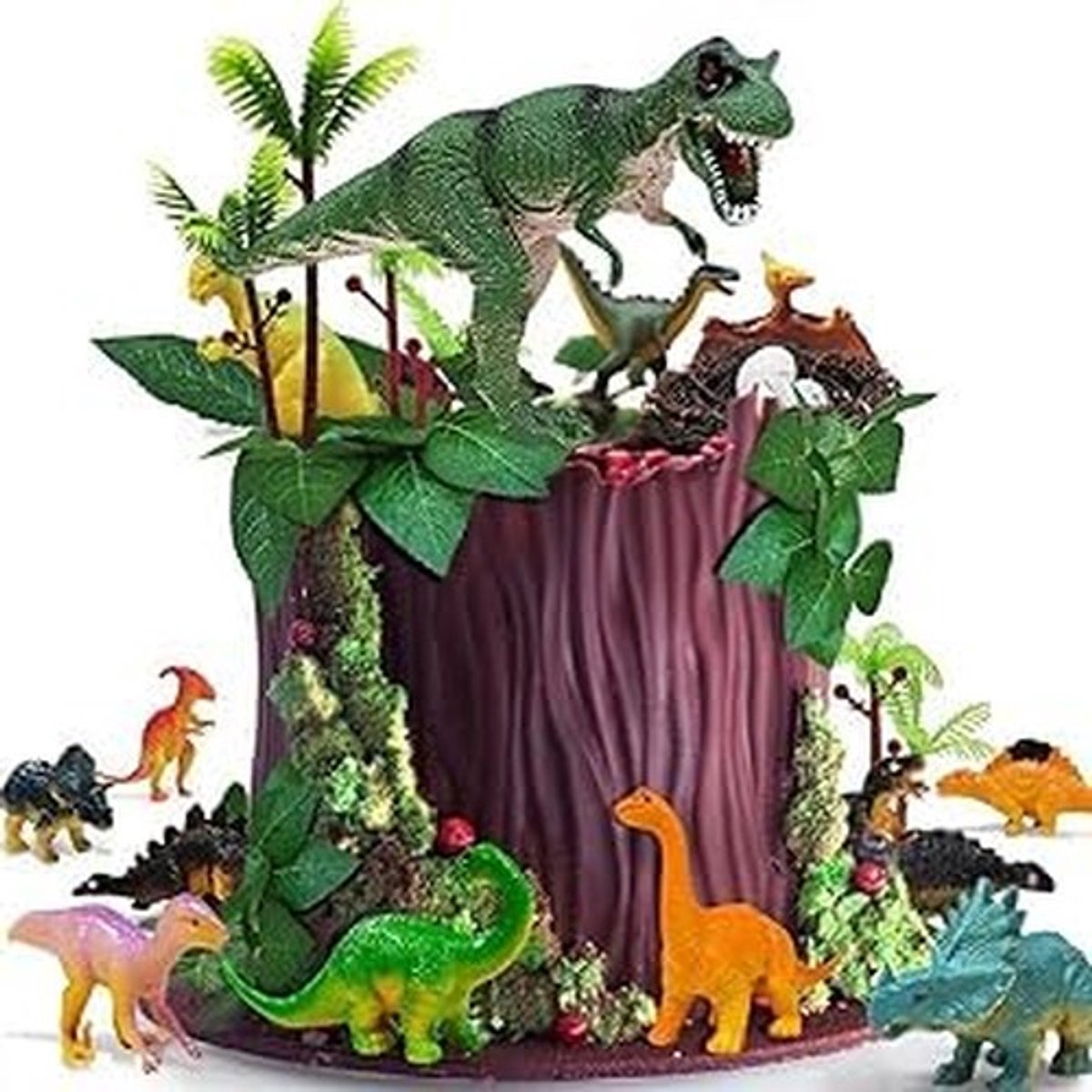 Dailygoods- Taartdecoratie Jungle-thema - Dierenset 9 stuks - Taartversiering - Taarttopper - Veilige Hars - Herbruikbaar en Makkelijk te Reinigen