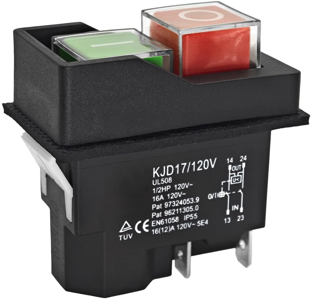 Elektromagnetische schakelaar - 220V - 5-pins - Aansluiting