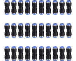 Solidchoice - QIMEI-SHOP Pneumatische Connector 6 mm Snelkoppeling Rechte Perslucht Pneumatische Connector Plastic Luchtleiding Buisaansluiting 30