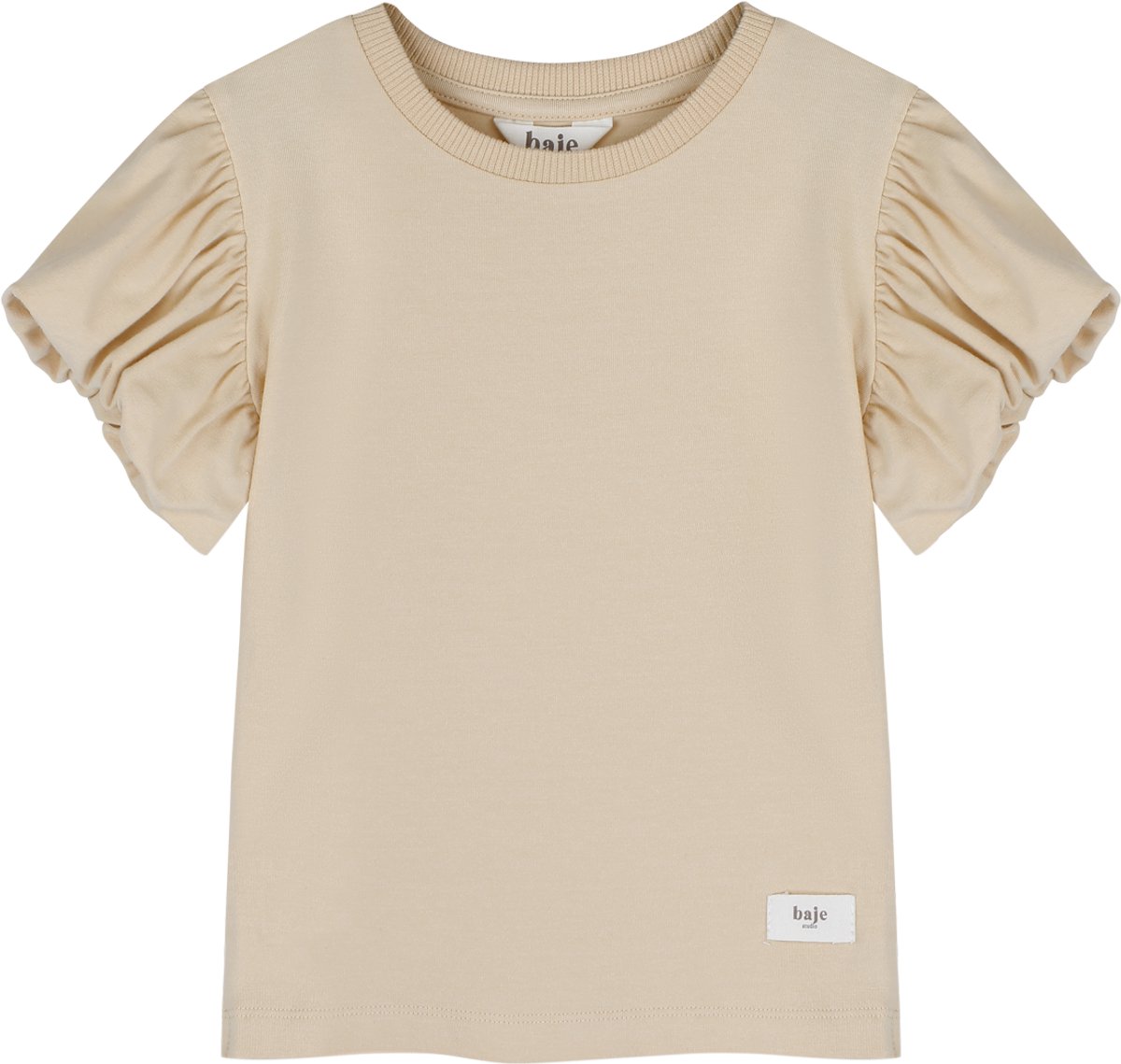Valencia Shortsleeve Top Creme Fawn meisjes – Baje Studio 86