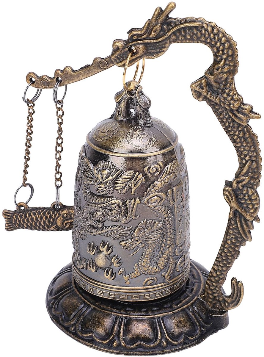 Dailygoods - Vintage Drakenbel Ornament met Meditatie Decor