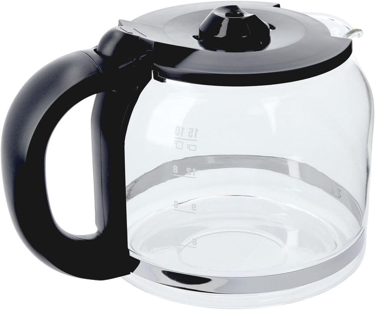 Glazen Koffiekan - Vervangkan Pot - Koffie Zetten - Met Deksel - 1 Liter - Transparant