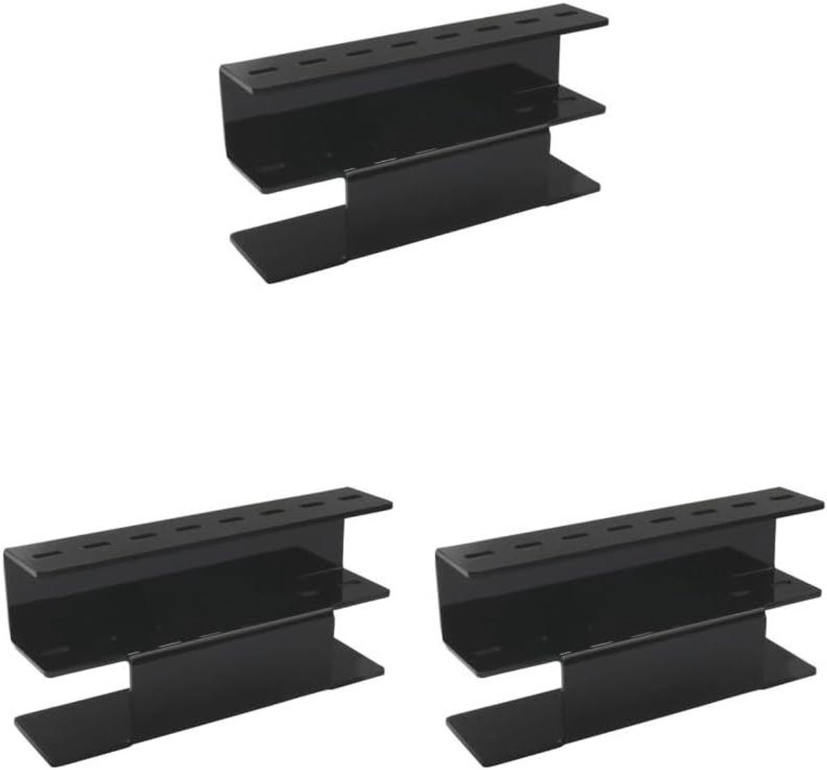 Pincet Opbergrek - Make-up Gereedschap - Bureau Organisatie - Acryl Materiaal - 3 Sets - Zwart