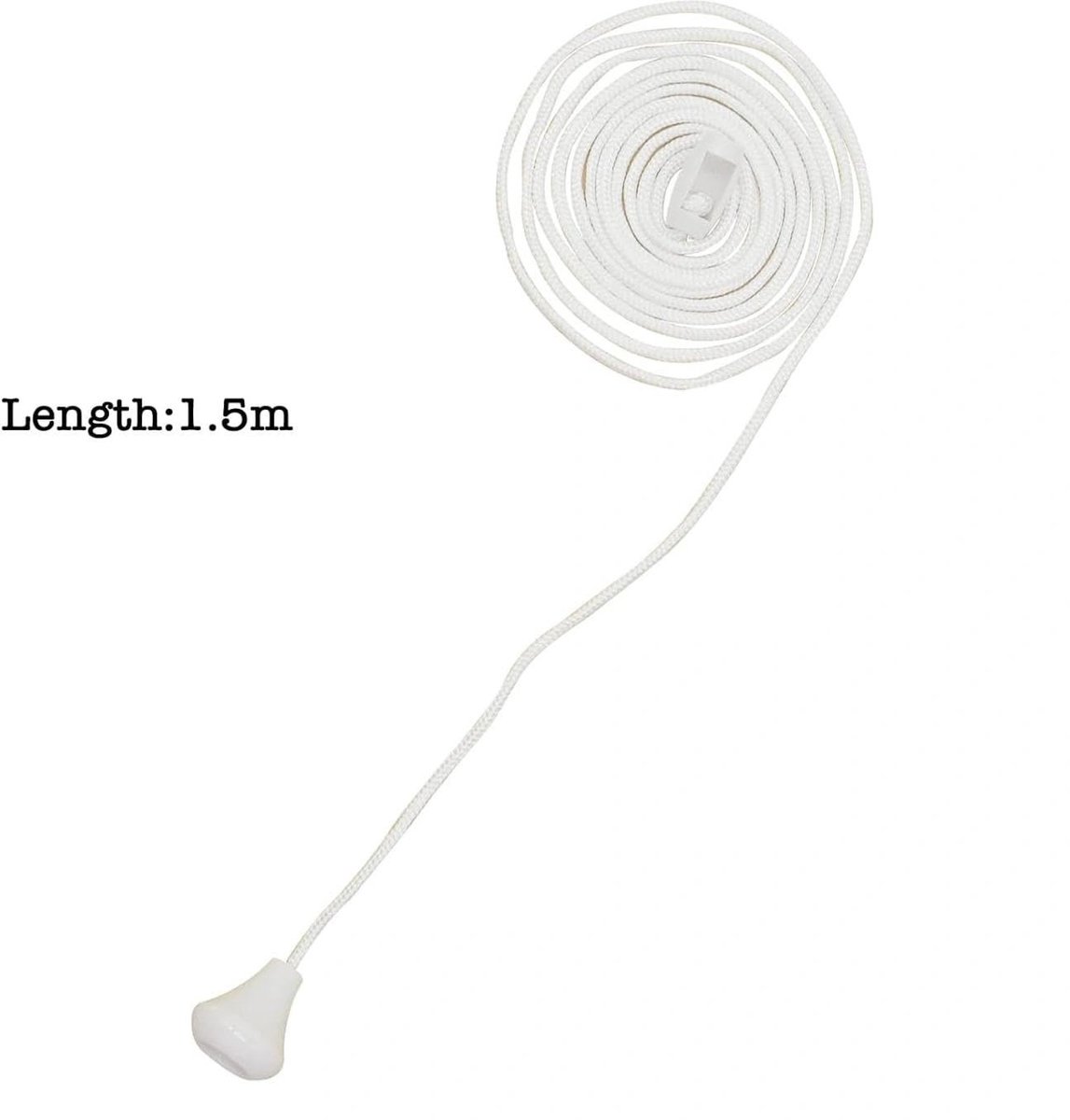 Dailygoods - 2 Stuks Nylon Trekkoord voor Plafondschakelaar 1,5 Meter
