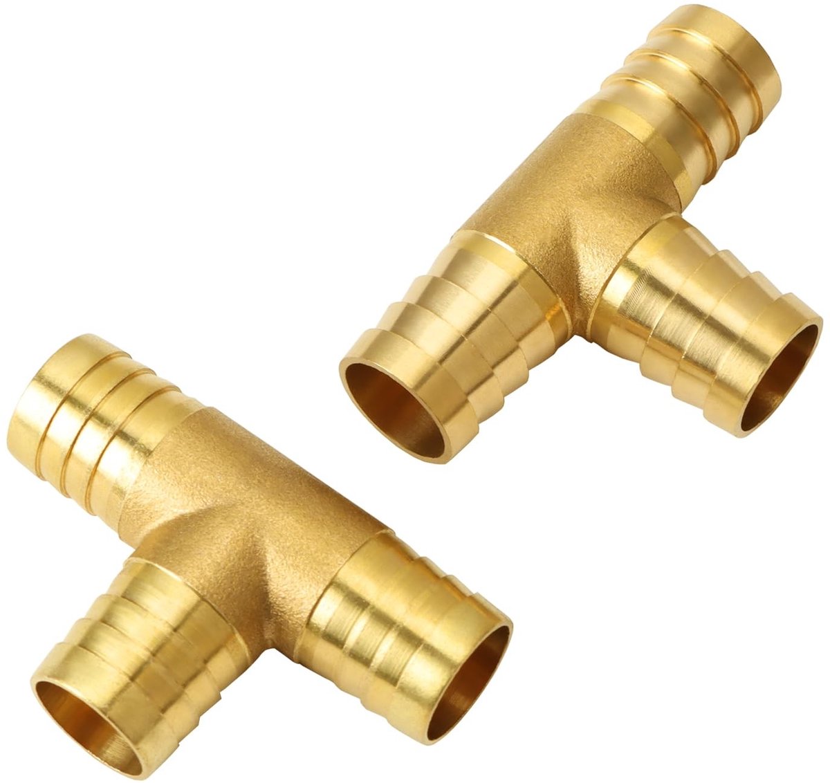 Dailygoods- Slangverbinder 3-weg T-stuk - Messing - Aansluitdiameter 19 mm - Voor water/gas/lucht/olie - Corrosiebestendig - Temperatuurbestendig - Slangconnector