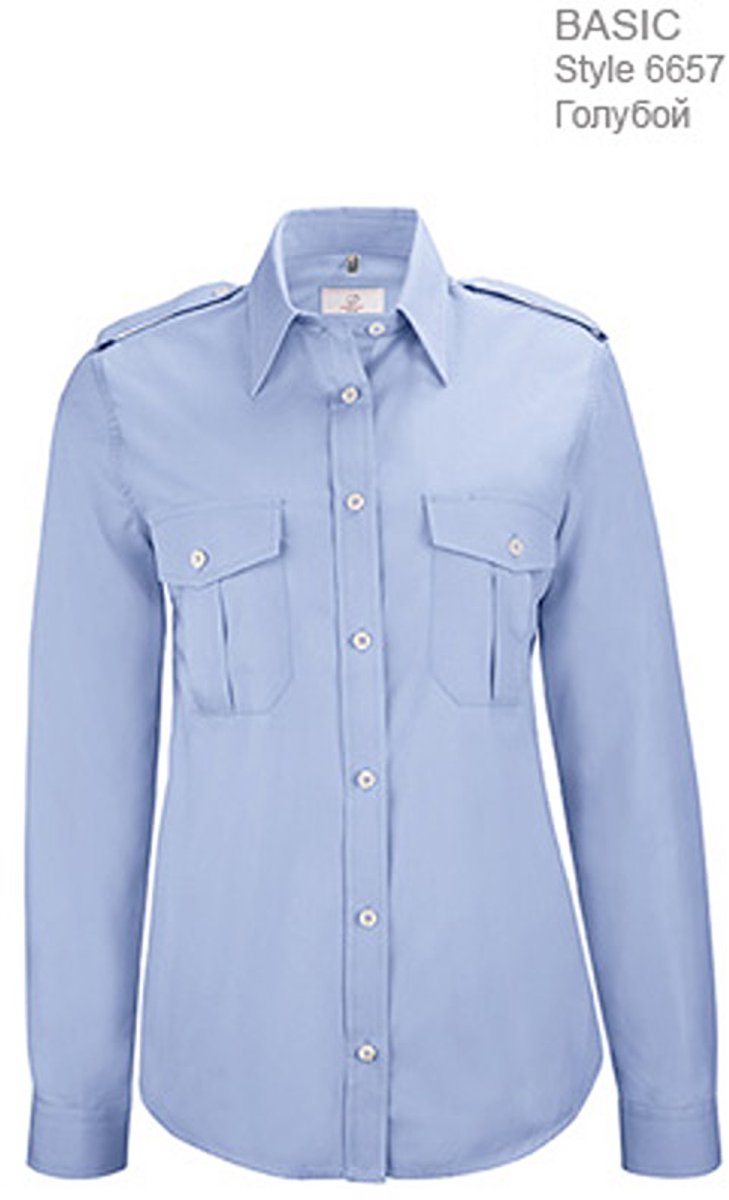 Damesblouse, recht model (silhouet), Pilot, comfortabele pasvorm, ST6657, Greiff | Maat 42 | Lange mouw