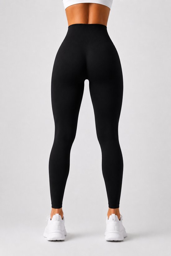 Serenafit sportlegging - M - zwart - hoge taille - zacht & comfortabel materiaal - tweede huid - stretch - buikcontrole van SERENAFIT — afbeelding 2