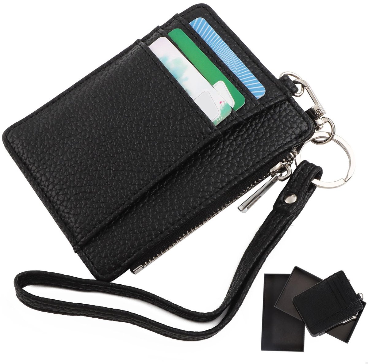 Dailygoods- Kaartenetui Ultradun - Portemonnee Heren - RFID-bescherming - Kaarthouder - Muntvak - 7 Vakken - PU Kunstleer