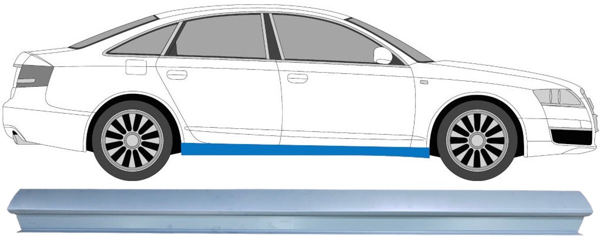 Reparatie dorpel voor Audi A6 C6 2004-2010 / Links = Rechts (symmetrisch)