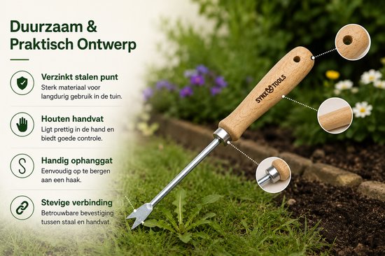 Synx Tools Handonkruidsteker - tuingereedschap - paardenbloemsteker - onkruidverwijderaars - onkruidsteker van Synx Tools — afbeelding 4