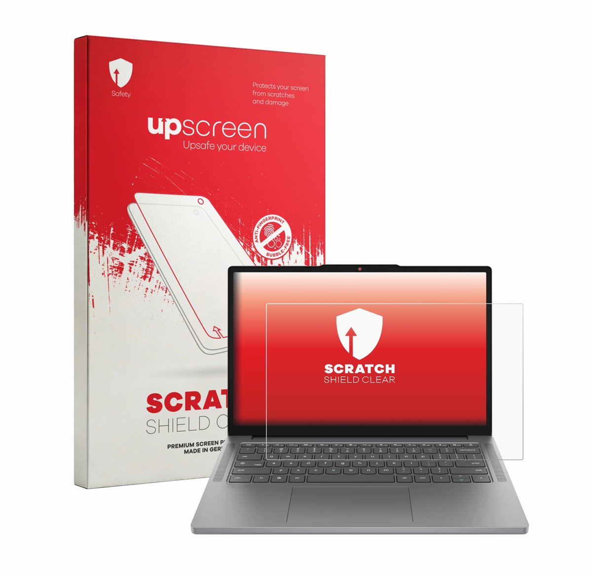 upscreen - Screenprotector voor Lenovo Chromebook m Gen 11 14" - Folie Beschermfolie transparant