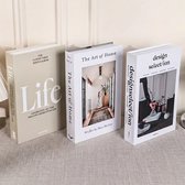 Naleo® Stijlvolle Nepboeken - Set 3 Stuks - Decoratie Boeken Interieur - Nep Boeken Decoratie - Decoratie Boek - Decoratie Boeken - Nep Boeken - Holle Boeken