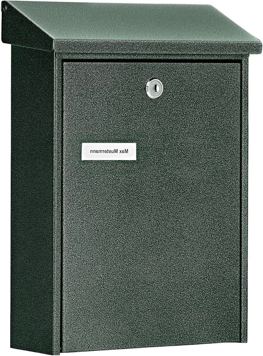 Brievenbus met naamplaat - Postbak buiten - Post ontvangen - Opklapbaar regendak - DIN B5 formaat - Groen