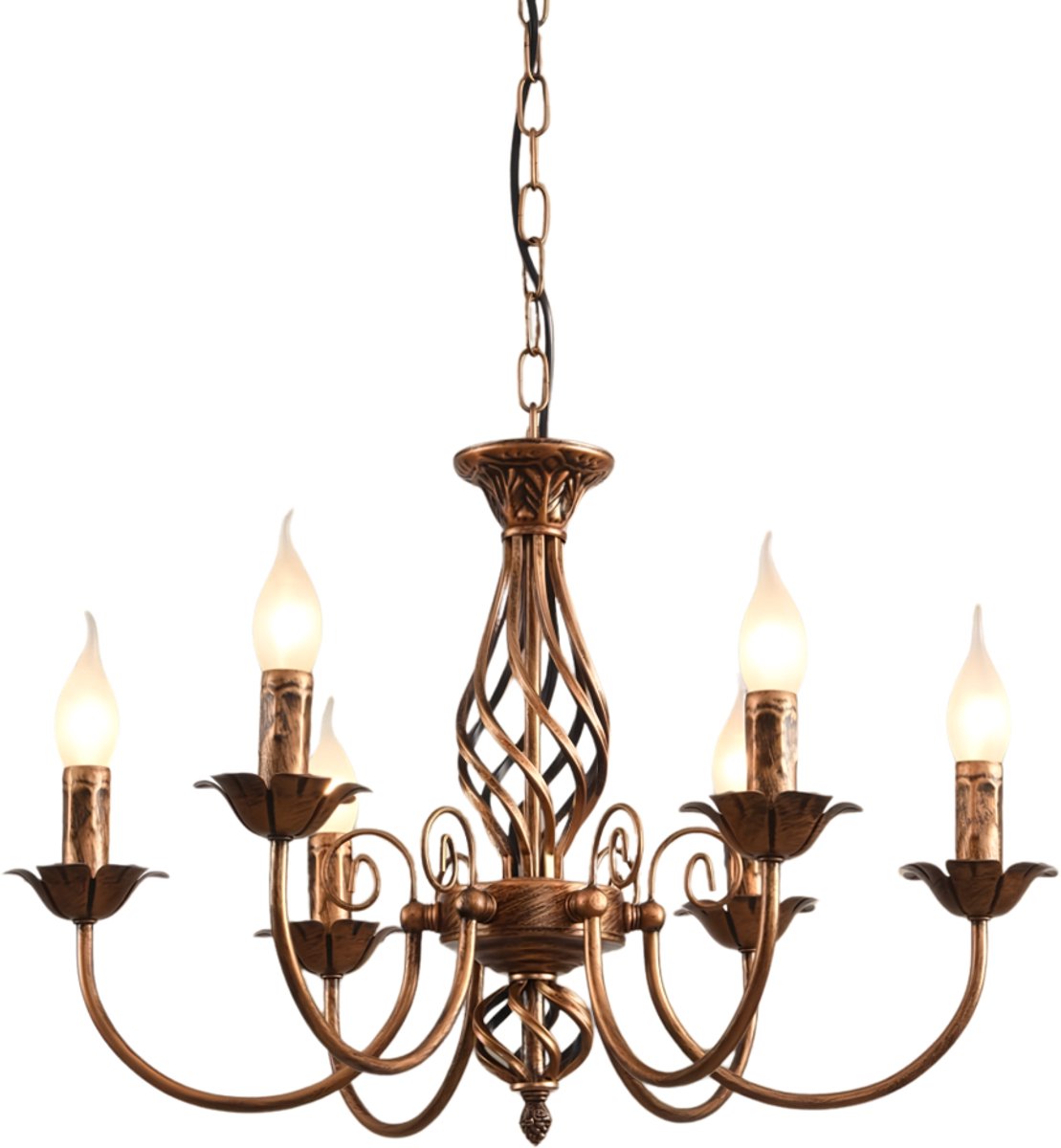JCP® Hanglampen Eetkamer - Hanglamp - Plafondlamp - Bruin - 54cm x 54cm x 128cm